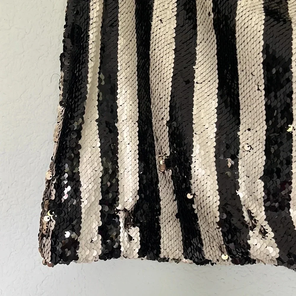 DO+BE Striped Sequin Skirt M - Picture 8 of 10